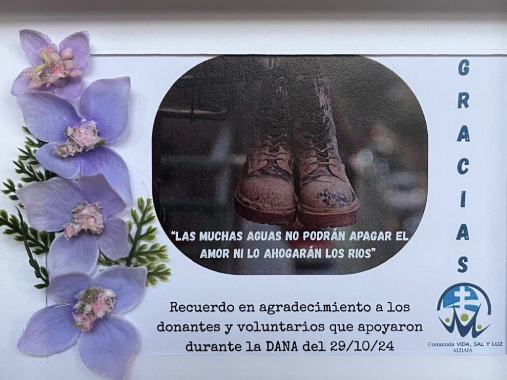 Agradecimiento al colegio desde Aldaia